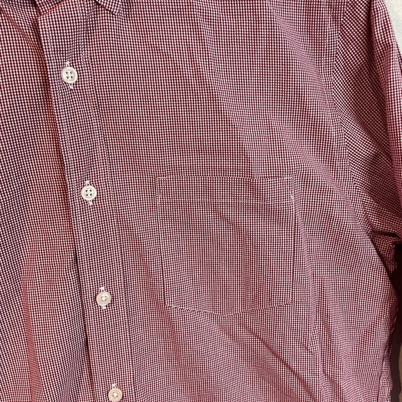 J.Crew Casual Shirt Mens M Flex Red Wine & White Button Up Long Sleeve - Picture 5 of 12
